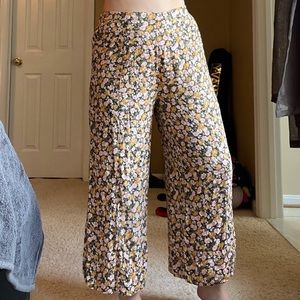 American eagle high waisted floral wide leg pants